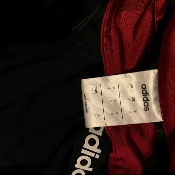 Adidas zip up Tricot Track Jacket Red n Black Size Small - Picture 6 of 6
